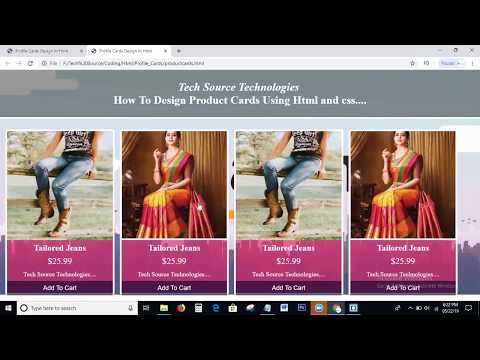 Product Cards Design Using Html and Css | How To Create Product Cards In Html and Css