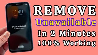 How To Unlock Unavailable/ Disabled iPhone Passcode Without Computer|Unlock Disabled iPhone 2024