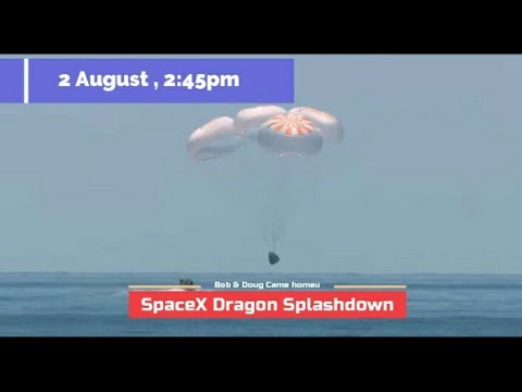 SpaceX Crew Dragon Splashdown || 2 August 2020, Bob & Doug came home