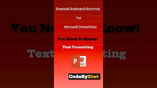 Keyboard Shortcuts for Microsoft PowerPoint | Text Formatting #microsoftword #microsoft #pc