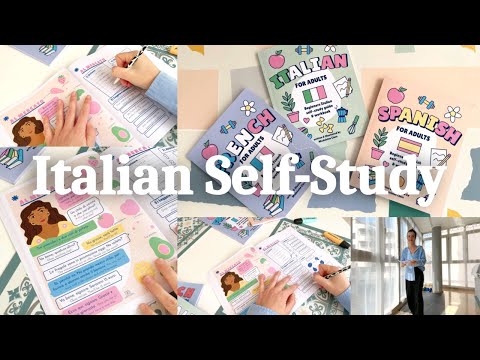 Italian Self-Study | Study with me | Learn Italian | Self-study language books