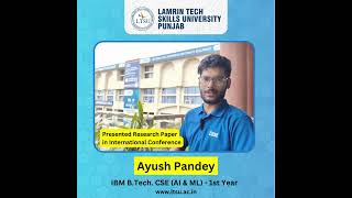 Ayush Pandey #airesearch #careergrowth #ibm #ltsu #nsdc #proudmoment #studentachievement