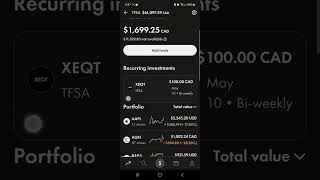 $61k TFSA wealthsimple account Apr 28 quick