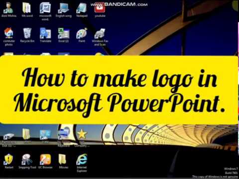 How to make logo in Microsoft PowerPoint.