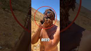 Bees Swarm On Face😲🐝 #shorts