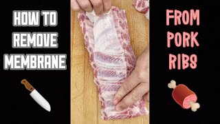 How to Remove Membrane off Pork Ribs Easy #shorts