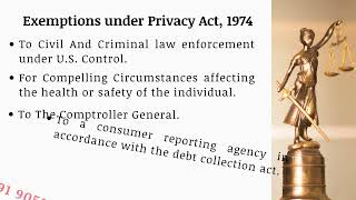 USA Privacy Act, 1974   LEXIS AND COMPANY