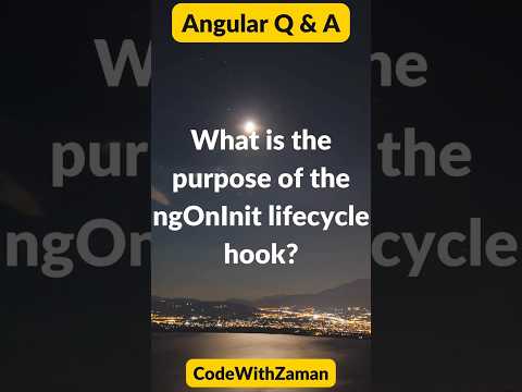 What is the Purpose of the ngOnInit Lifecycle Hook?