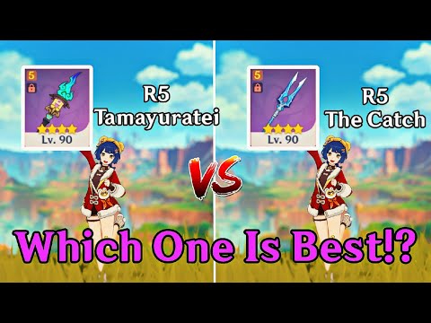 Tamayuratei vs The Catch!! Best F2P Weapon For Xiangling?? [Genshin Impact]