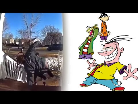 Amazon Delivery Guy Falls (w/ Ed, Edd N' Eddy Sound Effects)