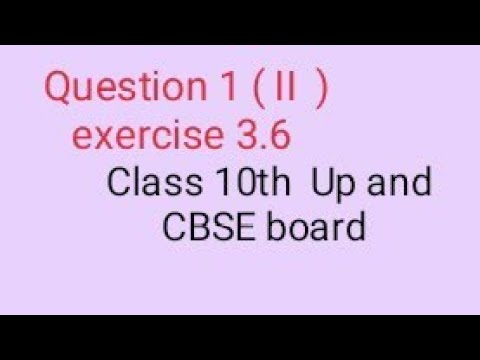Question 1 ( II  ) exercise 3.6