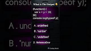 🔥 Day 6: Can You Solve This JavaScript Output Puzzle? 🤔 | #jsquiz #codingworld #shorts