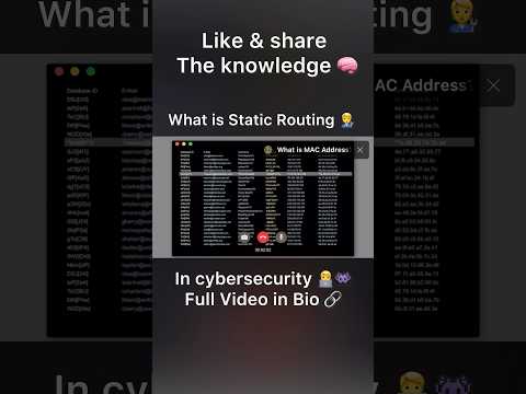 What is static routing in Cybersecurity ?! | #routing #networksecurity #fyp #foryoupage
