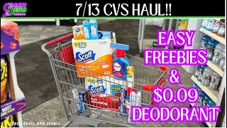 🔥7/13 CVS HAUL👏 FREEBIES & MONEYMAKERS & & $0.09 DEODORANT($3/$15 CRT) ‼️ #cvsdeals #cvshaul