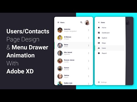 Adobe XD Tutorial. iOS App Menu Drawer. How to Animate With Adobe XD.