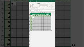 Random Numbers in selected cells, Excel formula