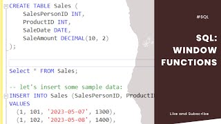 SQL: Window Function (PART 1)