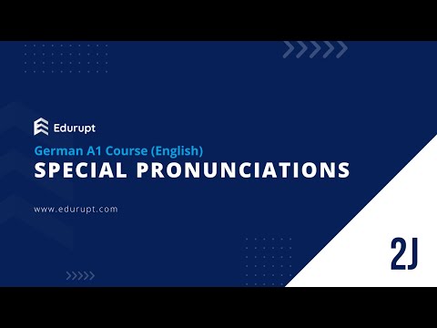 Pronunciation Specials | Learn German with Edurupt