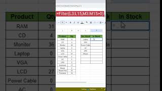 Excel Shortcut Tricks - Filter Formula😛 #excel #msexcel #eleganceacademy #ytshorts #shorts #filter