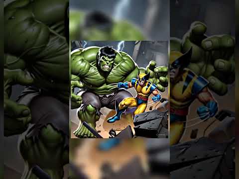 Wolverine vs. Hulk fight #phonk #music #anime #song #greekmythology #phonkmusic