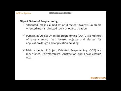 Python 001: Object Oriented Programming