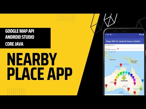 Google map nearby places android studio App using java and google API - 2021