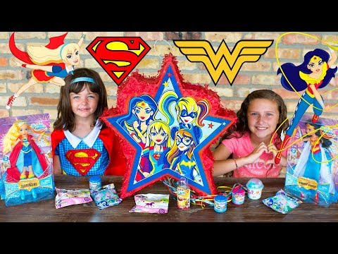 HUGE Supergirl Surprise Toys Opening DC Superhero Girls Blind Bags Eggs Girls Toy Kinder Playtime