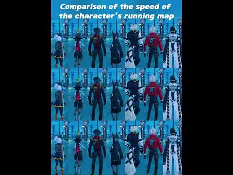 comparison of the speed of the character's running map