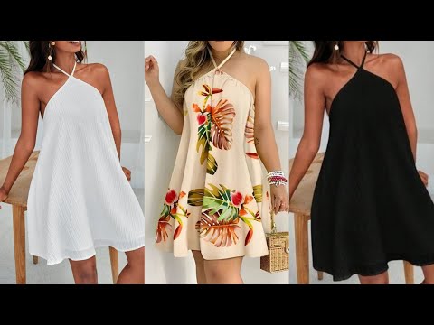 DIY: How To Cut And Sew This Trendy  Halter Neck Circle Dress. #diy #dress