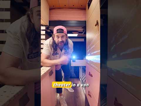 Home Theater in a VAN! #vanlife #vanbuild #projector #hometheater #diycamper