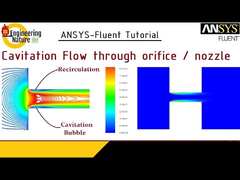 ANSYS-Fluent Tutorial || Cavitation flow through orifice/nozzle