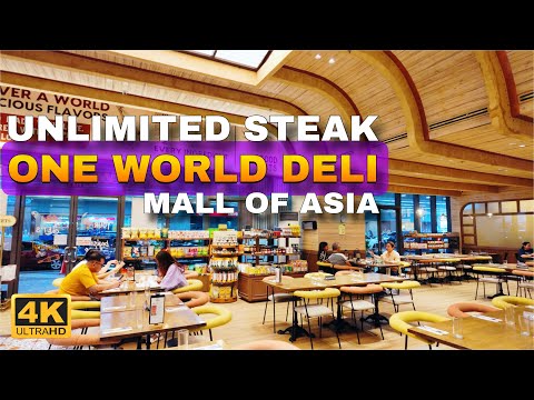 UNLIMITED STEAK at One World Deli MOA – Is This the BEST in Manila?! 🥩🔥 🇵🇭 | 4K Food and Walk Tour |