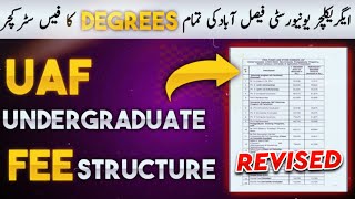 UAF Fee Structure 2024-2025 | UAF revised fee structure 2024 | All degrees UAF Fee