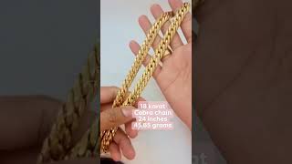 18 karat thick size Cobra men's chain #gold #alahas #menschains #necklace