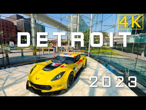 [4K] 🇺🇸 Detroit Walking Tour 2023 - Downtown, GM Center,Ford Greenfield Village,Belle Isle & More!