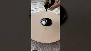 Resin clock part 1 # #trending #diy #resin #art #resinart #resinlovers #clock #black #gold #ytshorts