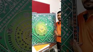 Diy wood board on Lippan art #easy #drawing #painting #lippanart