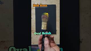 Bob Ross Oval Brush EASIEST TREE #howtopaint #bobross #shorts