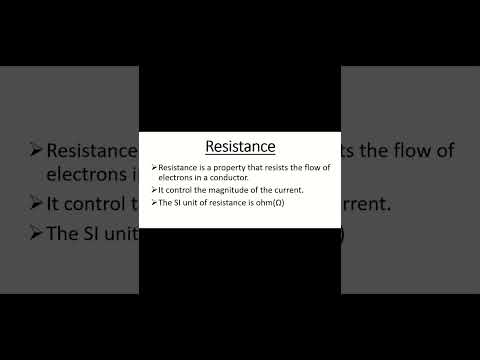 Resistance - defination, si unit #exam #boardexam #physics #neet #iiteducation