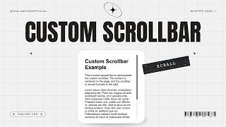 How to create Custom Scrollbar with CSS