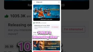 Adhipurush response in Bookmyshow, #adipurush adipurush record #prabhas #panindia #adhipurush
