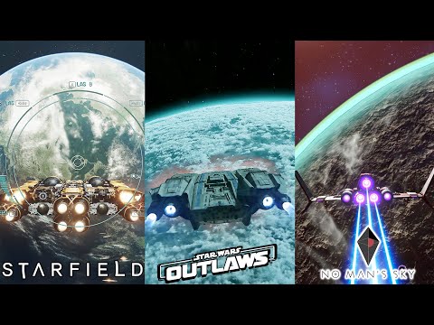 Landing on a Planet - Star Wars: Outlaws VS Starfield VS No Man's Sky Comparison