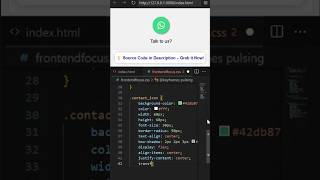Vibrating WhatsApp Icon Animation with HTML & CSS #Shorts
