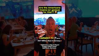 Largest TV on US military base in Germany - Zuggy's Base Camp Restaurant  - Edelweiss Lodge & Resort