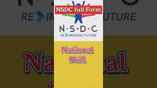 NSDC  Full Form #nsdc #fullform #gk