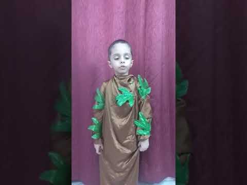 Kids rhyme. I am a tree #rhymes #competition #kids #school #grade #firstprize #topper #props