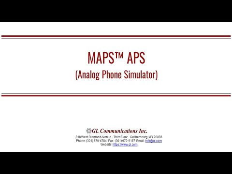 MAPS™ APS (Analog Phone Simulator) - DEMO