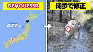 【ゲボ】GeoGuessr←ずれた距離"徒歩"で修正してみた