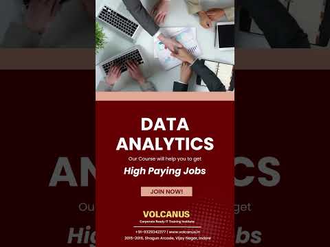 Join our Data Analyst Course Now | Volcanus Academy | Top IT Training Institure | Indore