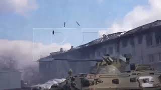 BTR-82 Russian Firing at Ukrainian positions.